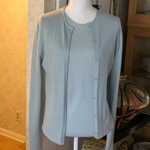 Donna Karen  cashmere sweater set  L